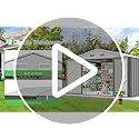 12 x 10 FT Outdoor Storage Shed, Waterproof Metal Tool Shed Storage House with Lockable Door Design and Air Vents, Heavy-Duty Garden Tool Sheds for Backyard Garden Patio Lawn, Grey