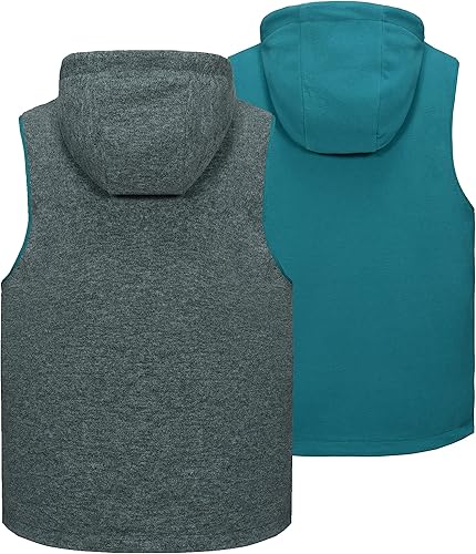 Miniatura 3 de Little Donkey Andy Chaleco de forro polar reversible para hombre ligera cálida sin mangas con capucha para senderismo caminar y viajar