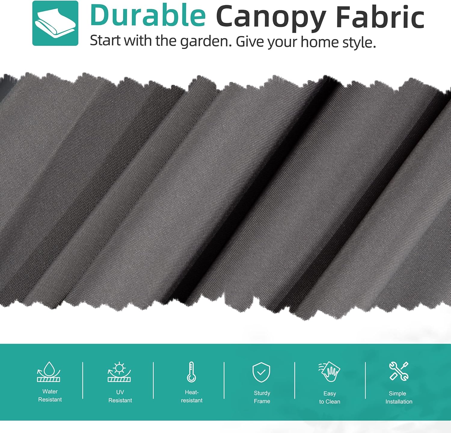 Shintenchi Patio Offset Umbrella with Easy Tilt Adjustment,Crank and Cross Base, Outdoor Cantilever Hanging Umbrella, Sunshade Free Standing Canopy, Dark Gray - Image 8