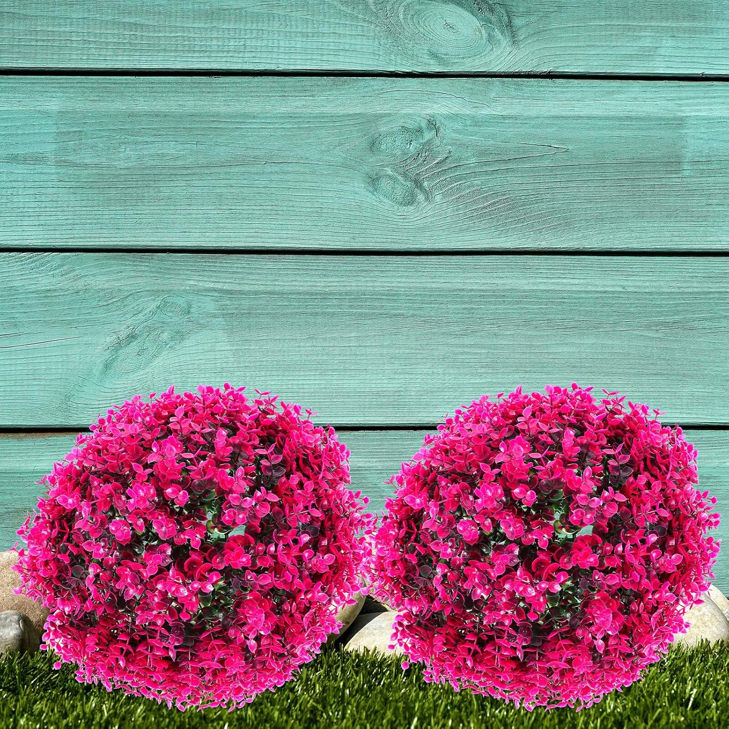 Simulated Eucalyptus Leaf Topiary Ball Decorative Artificial Plant Sphere for Indoor Outdoor Wedding Party Garden DIY Ornament Realistic Greenery