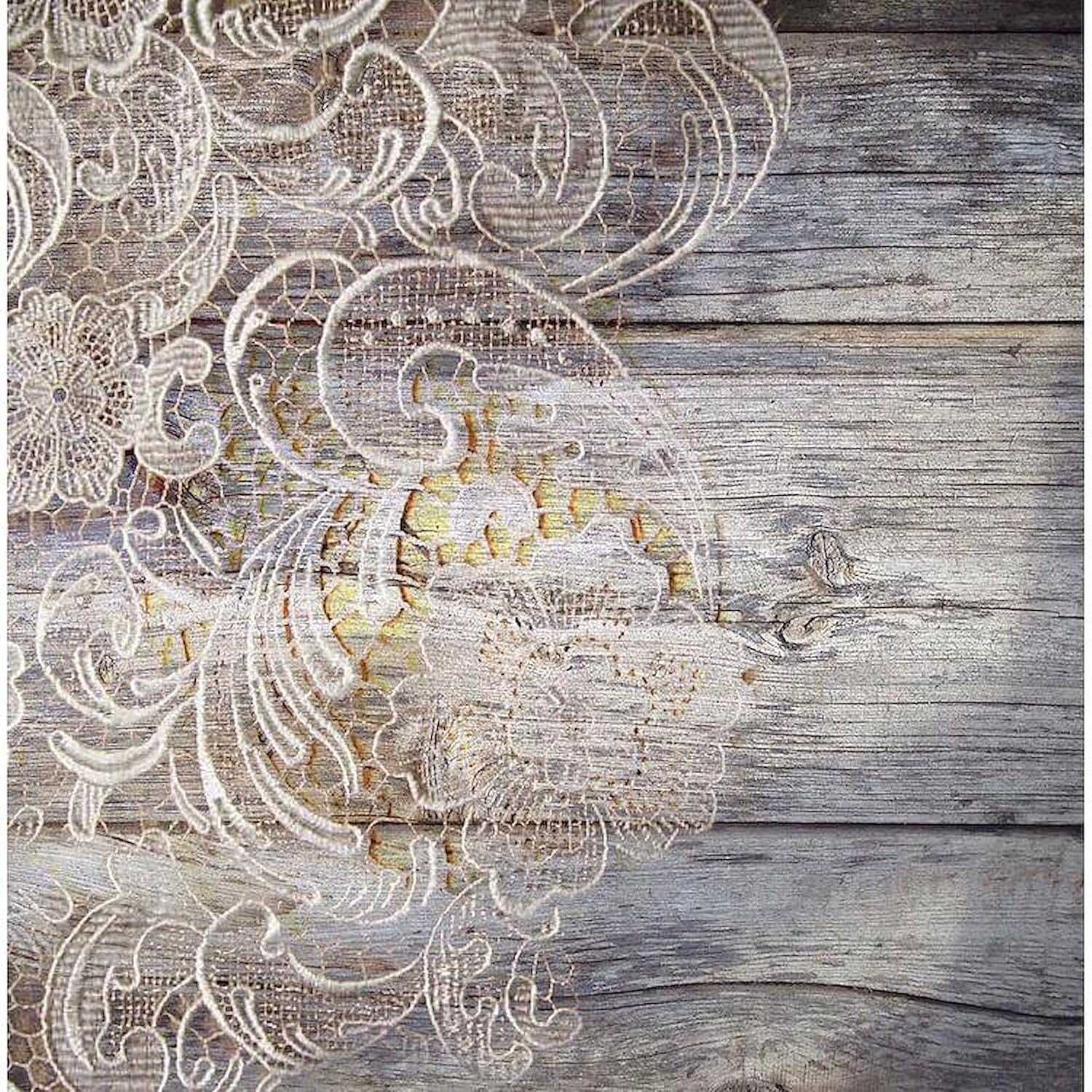 CafePress Barn Wood Lace Western Country Decorative Fabric Shower Curtain