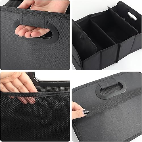 Miniatura 4 de Organizador de maletero de gran capacidad para automóvil, organizador plegable de múltiples compartimentos para guardar herramientas, juguetes,