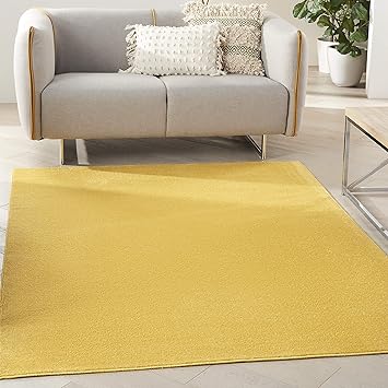 Amazon.com: Nourison Essentials Indoor/Outdoor Yellow 5' x 7' Area Rug ...