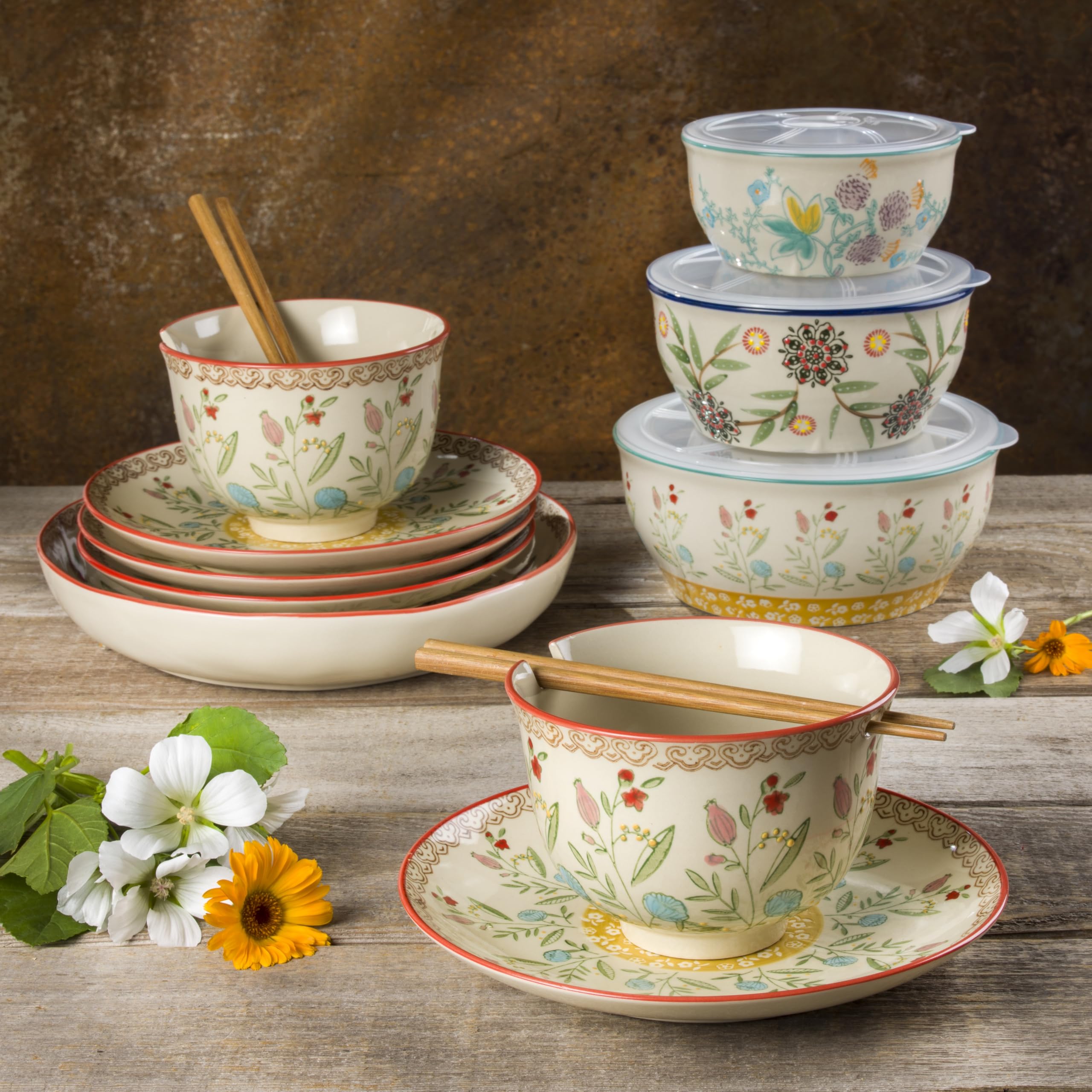 Amazon.co.jp: Euro Ceramica Ella サラダプレート 4枚セット 