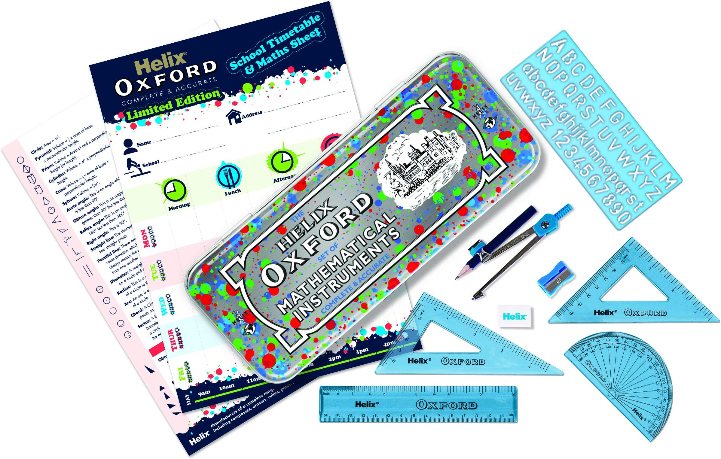 Helix Oxford Splash Maths Set - Blue
