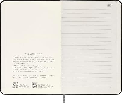 Moleskine Smart Notebook, Pocket, Ruled, Black, Hard Cover (3.5 x 5.5)