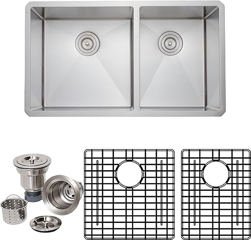 Wells Sinkware NCU3319-10L-1 New Chef's Collection - Fregadero de cocina (doble tazón), color mate