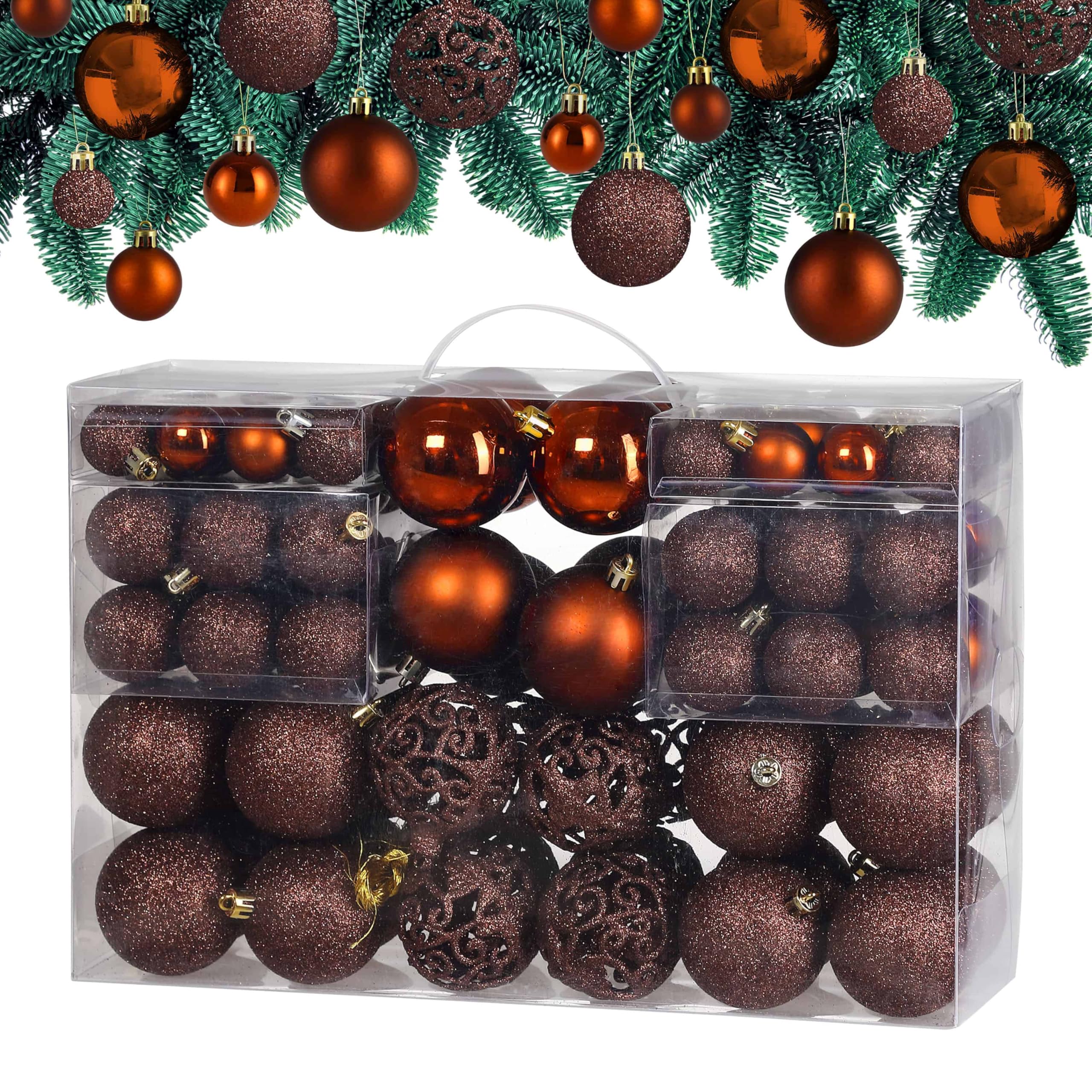 DEUBA Weihnachtskugeln 100er Set Kunststoff Bronze