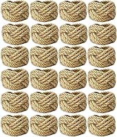 WINGFISH Farmhouse Burlap Jute Napkin Rings Set of 24 - Handmade Woven Rustic Holders for Weddings, Parties, Thanksgiving & Daily Dinners