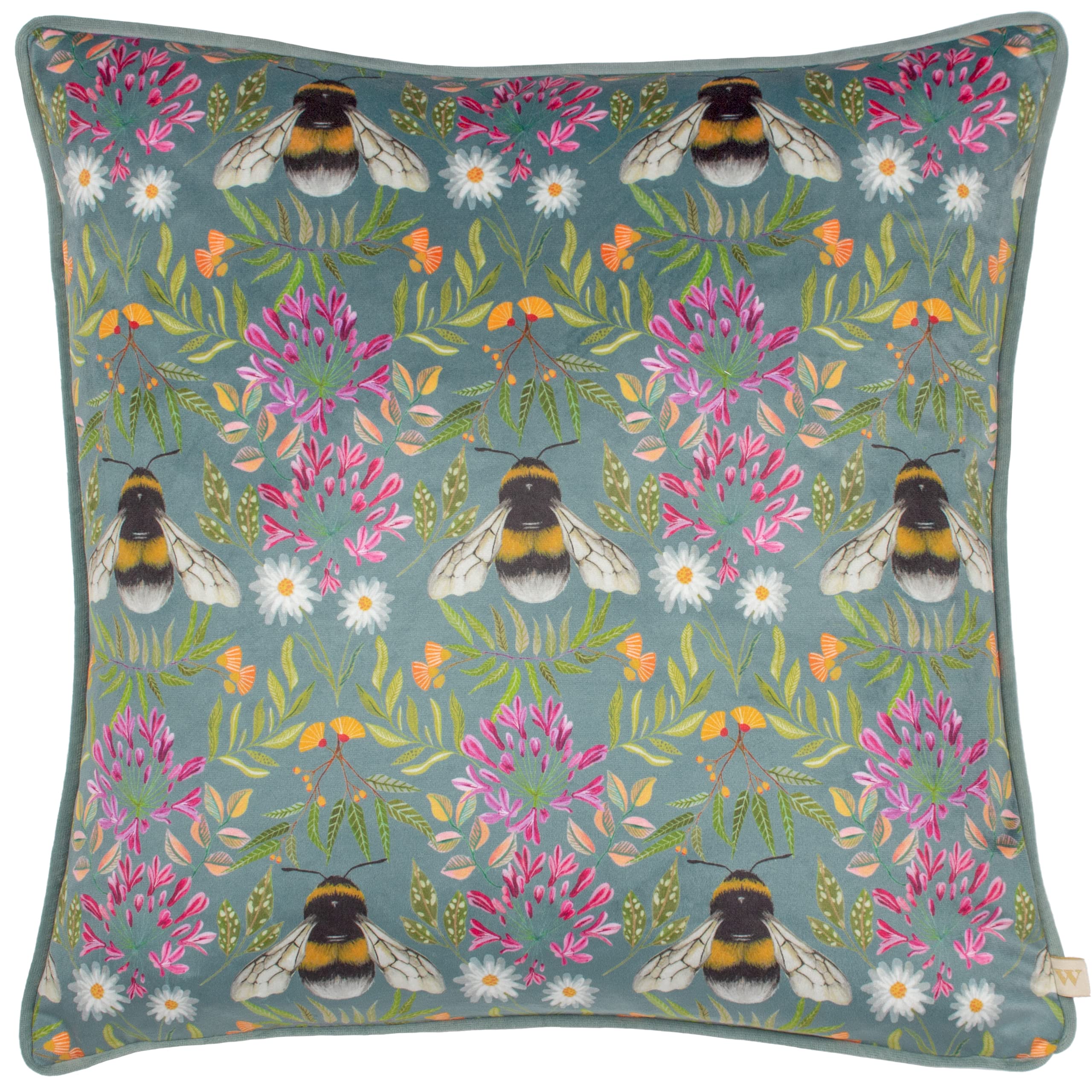 Wylder Nature House of Bloom Zinnia Bee Repeat Cushion Cover