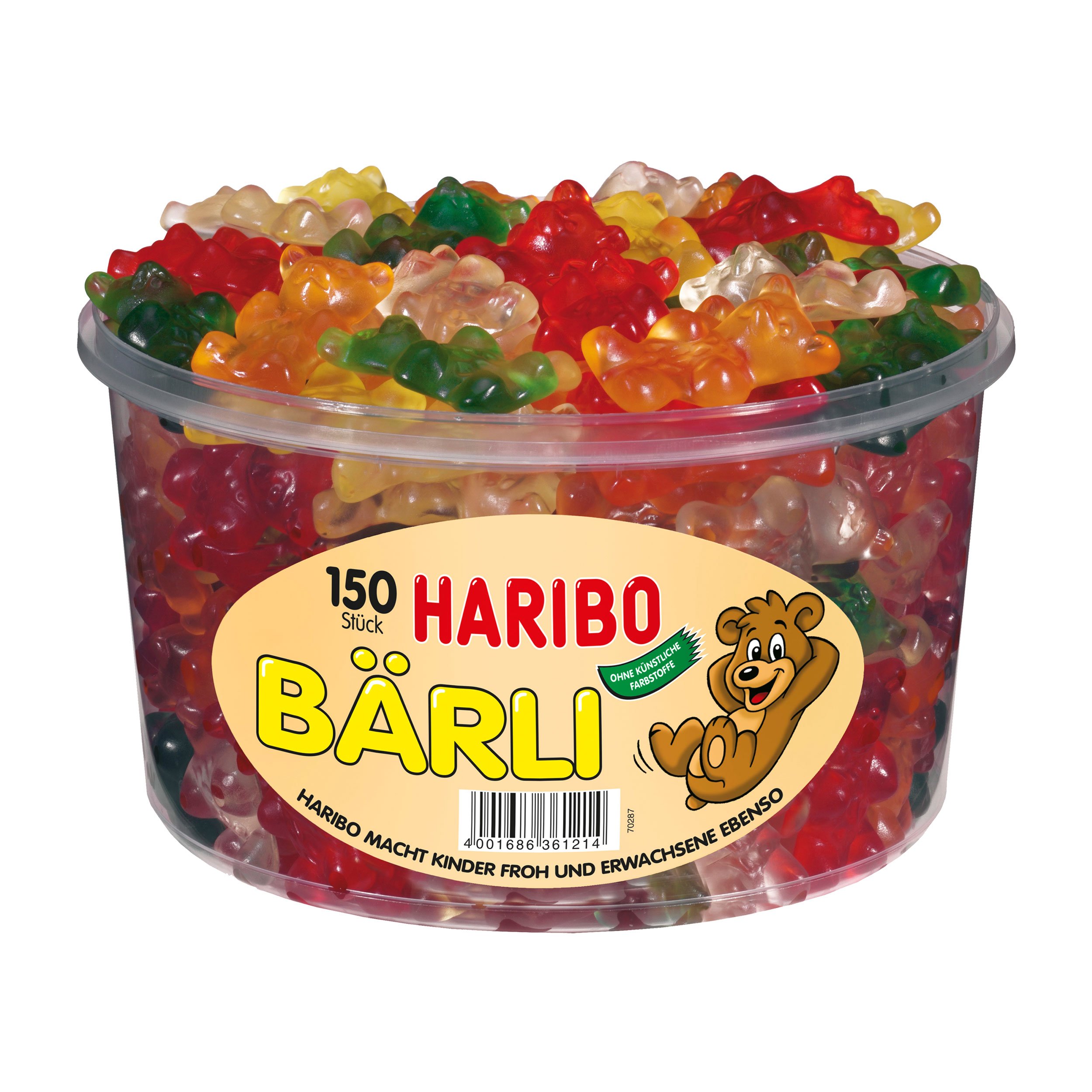 Haribo Bärli, 3er Set, Gummibärchen, Weingummi, Fruchtgummi, Große Bären Süßigkeit