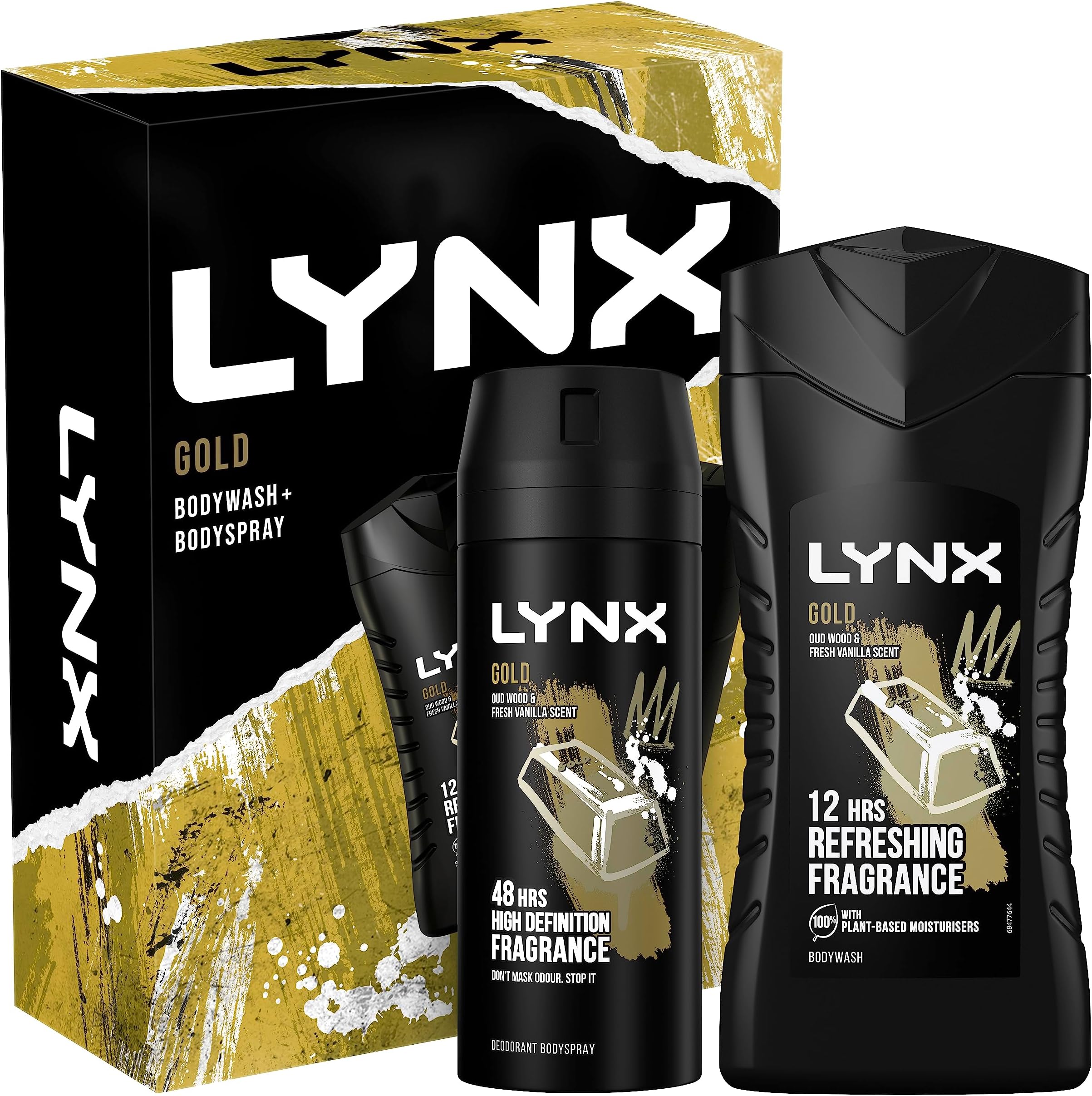 Gold Duo Body Spray Gift Set Body Wash and Deodorant perfect for his daily routine 2 piece