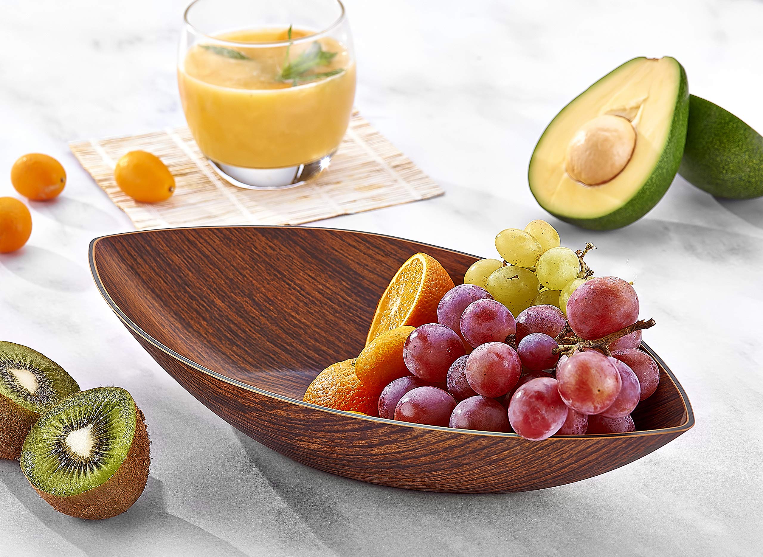 OrchidEVELIN Large Gondol Bowl Serving Bowls Fruit Rice Bowl Serving Dish Plate Food Container Kitchen Dining Tableware.