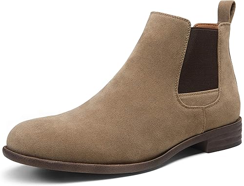 Jousen Botas Chelsea para hombre, ligeras, informales, Chukka, botas de tobillo clásicas elásticas para hombre