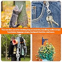 Vista 6 de Therwen 24 ganchos giratorios a presión para correa de perro, resistentes con cierre de bandera de 2.76 pulgadas, ganchos de clip de un solo