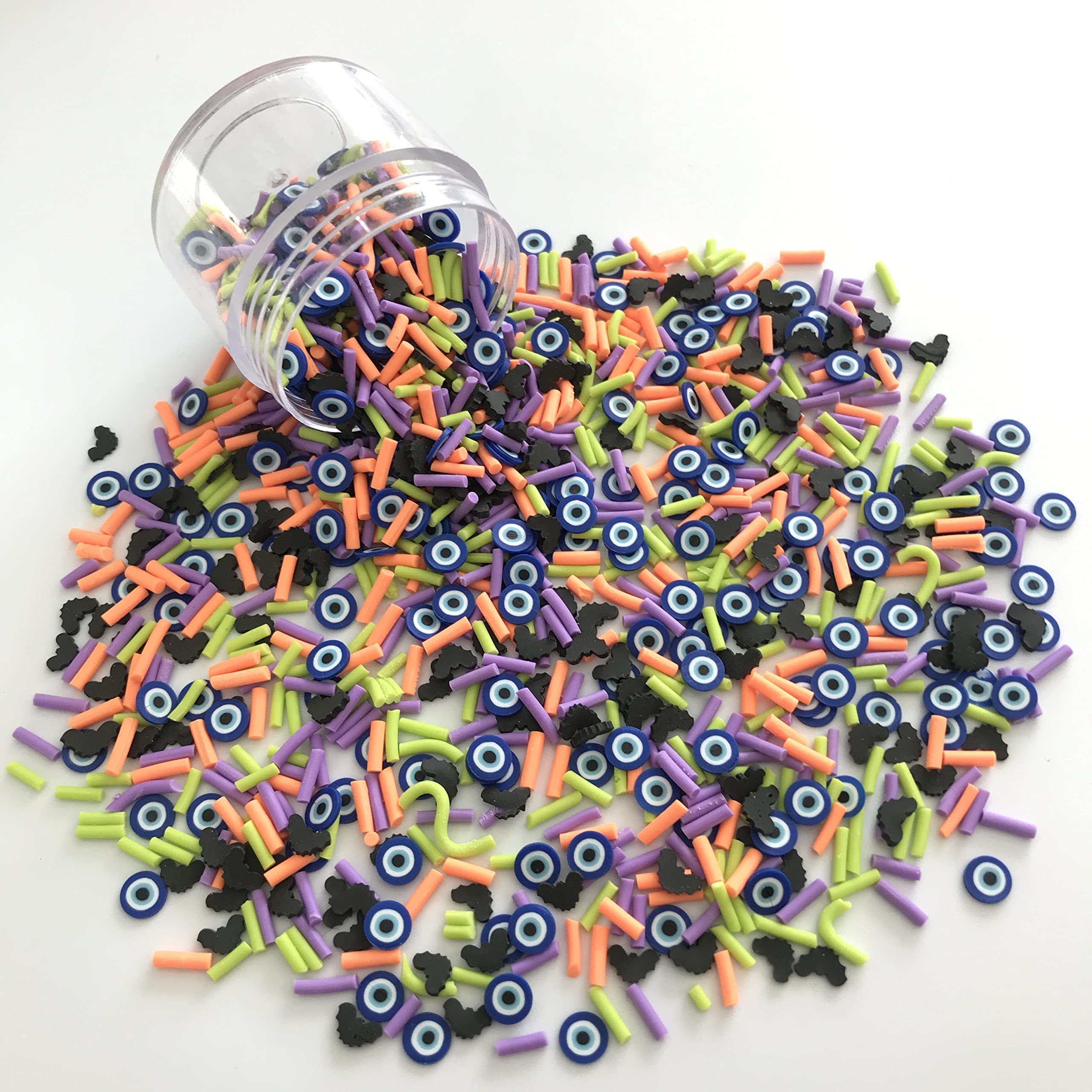 50g/Pack Halloween Mixes Slices Supplies Polymer Soft Clay Fimo DIY Decoration for Resin Nail Art Slime Cake Dessert HRT06