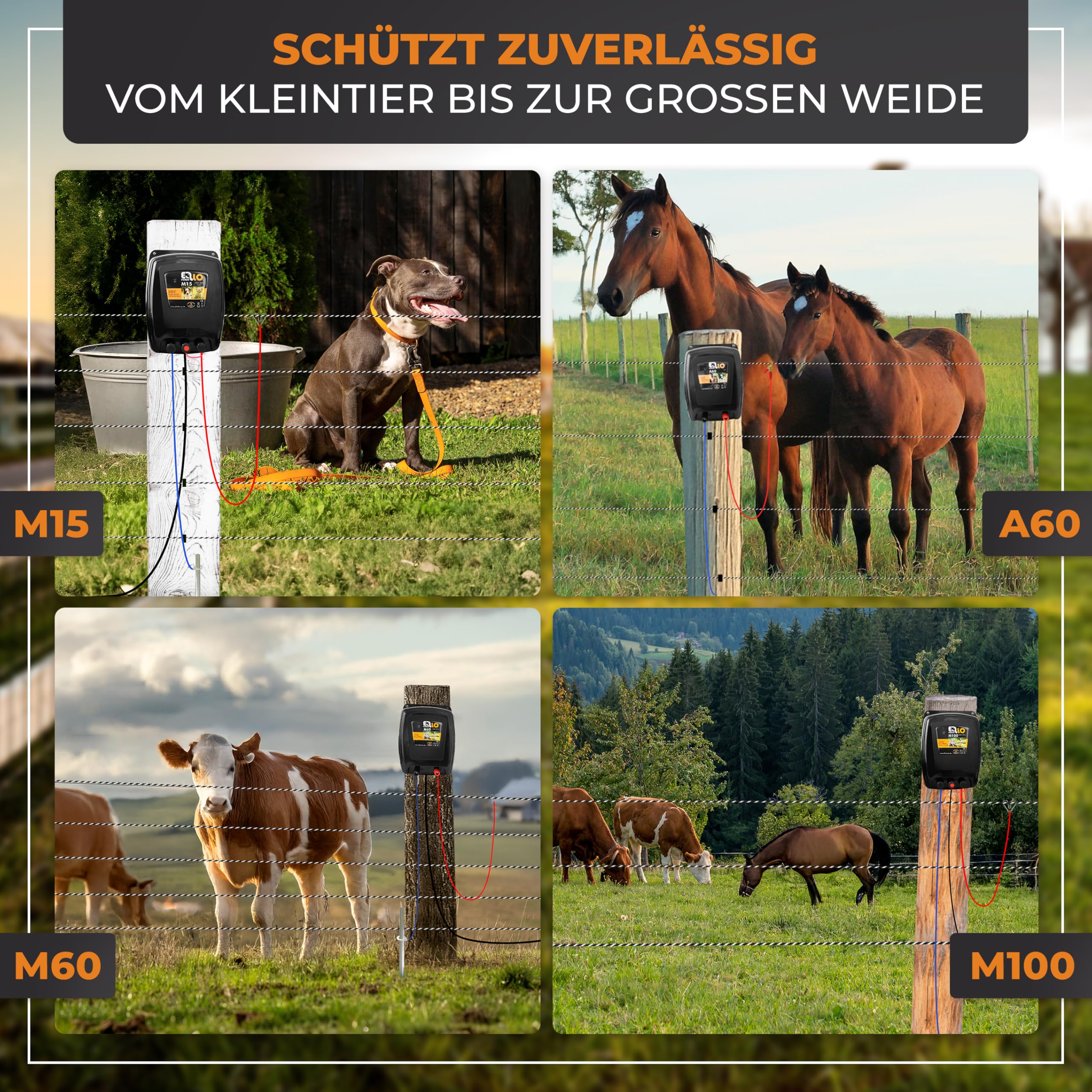 Weidezaungerät 230V M100 | Extra Starkes & leises Elektrozaungerät