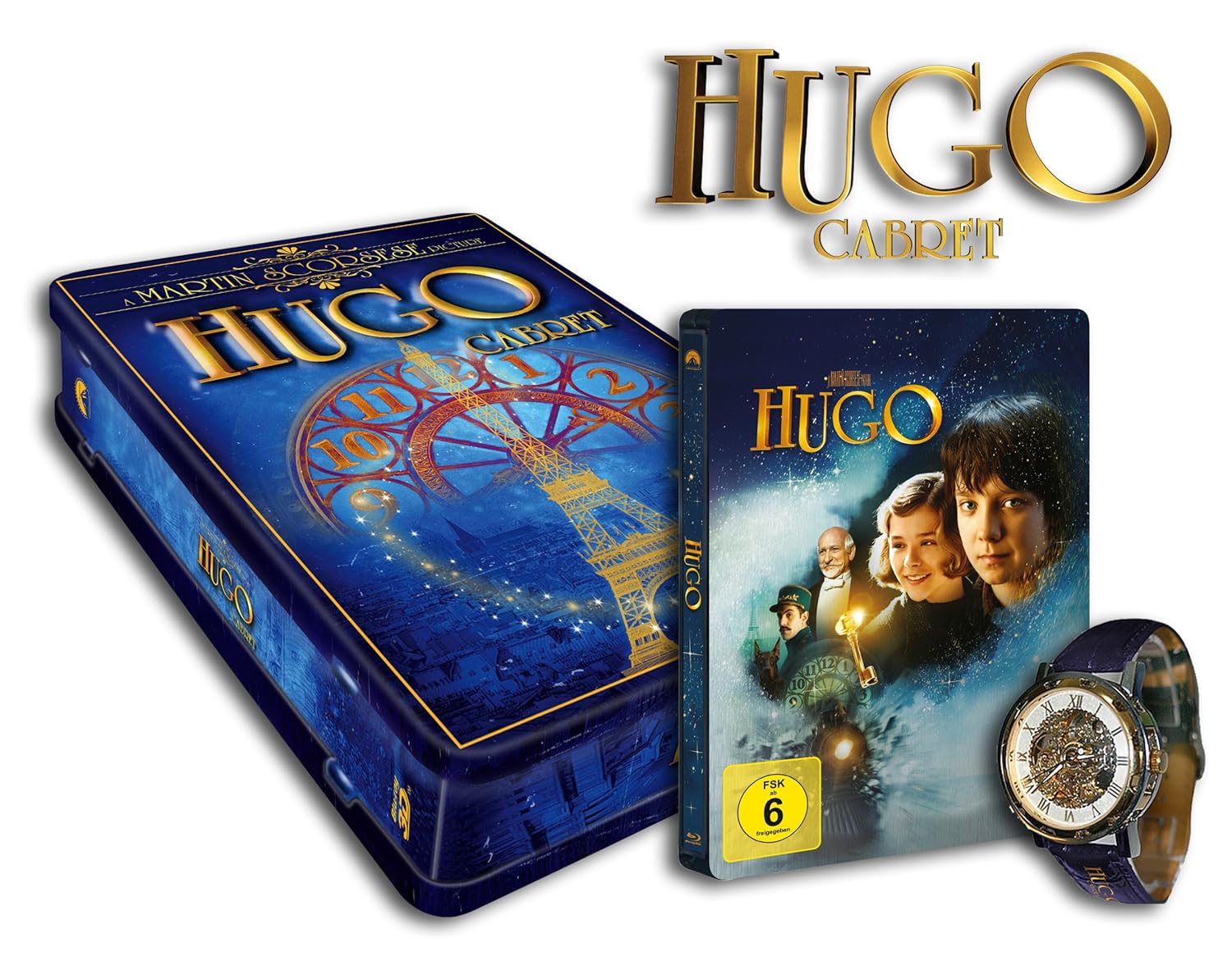 Hugo Cabret (3D-Superset mit 3D Blu-ray, Blu-ray und DVD als Steel-Book / exklusiv bei Amazon.de)