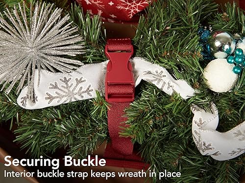 Miniatura 6 de Covermates Keepsakes - Bolsa de almacenamiento para coronas de Navidad, poliéster resistente, bolsa interior, tiradores de doble cremallera,