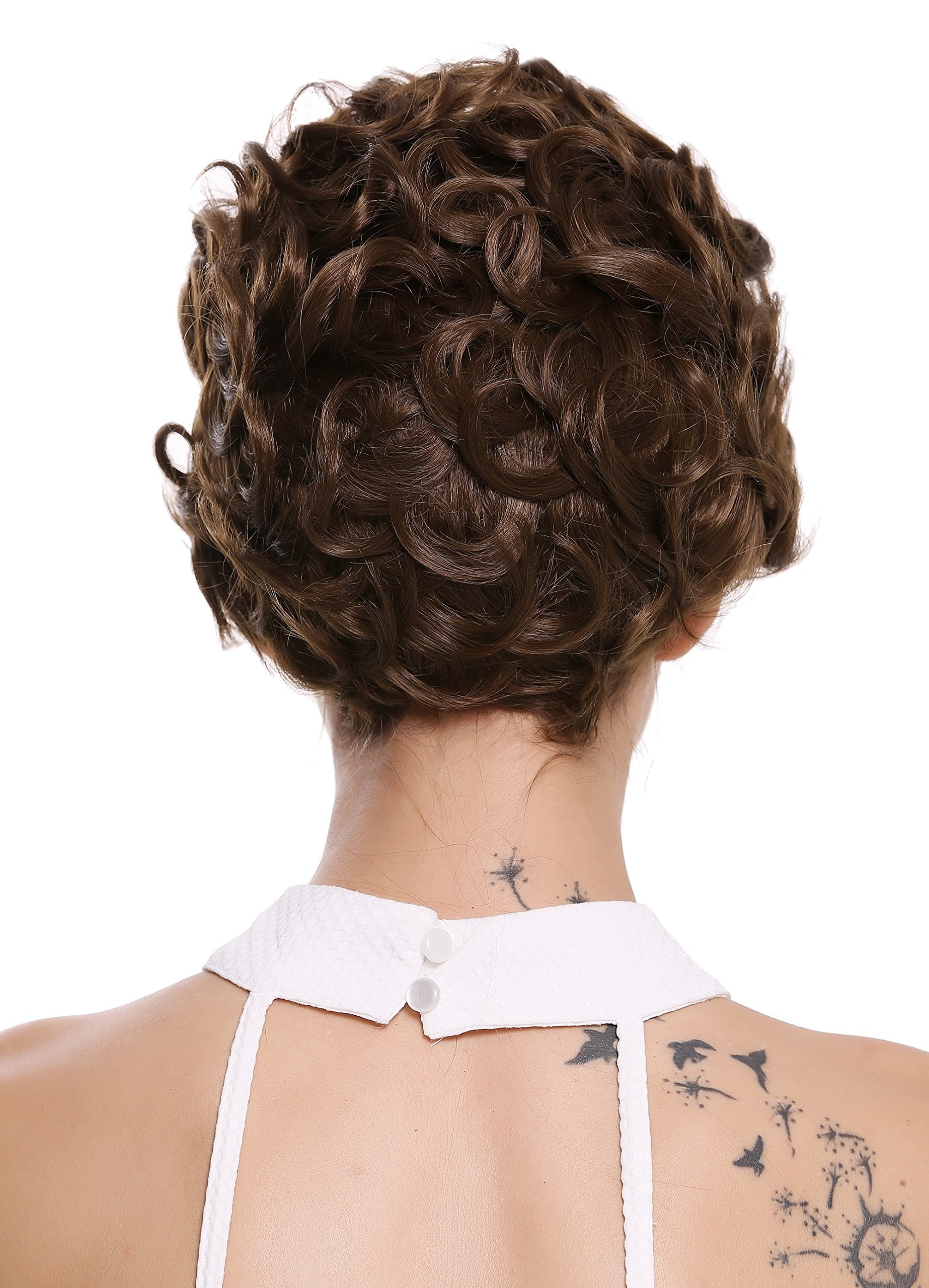 WIG ME UP - DW-2740-10 Lady Quality Wig short curled curls medium brown brunette, Medium golden brown (10), Length: approx. 25 cm - Image 4