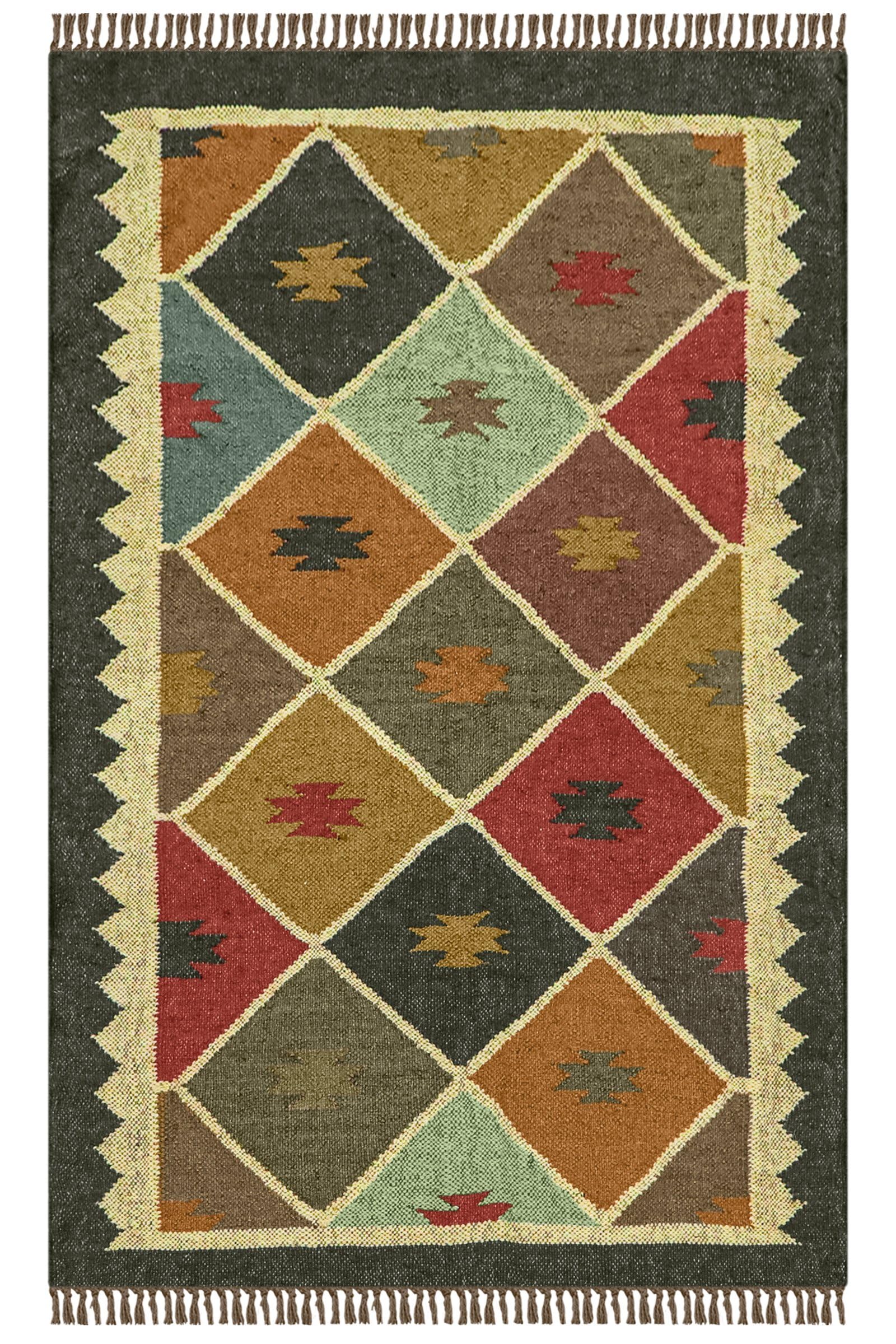 Tapis tissé à la main pour chambre à coucher Kilim lot de 8 en jute pour sol froid