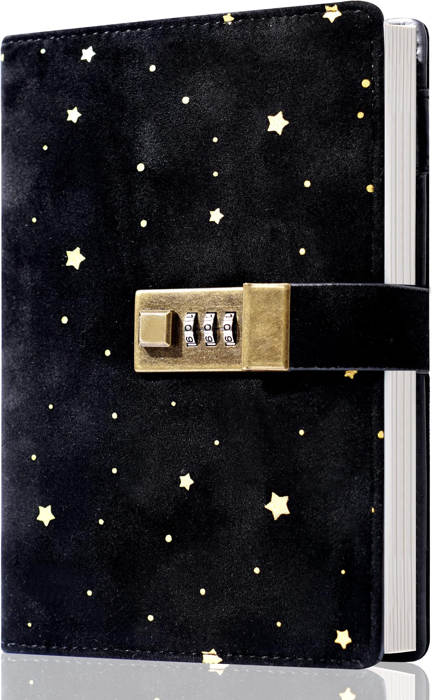 Lock Journal CAGIE Secret Refillable Diary,Corduroycovered Locking