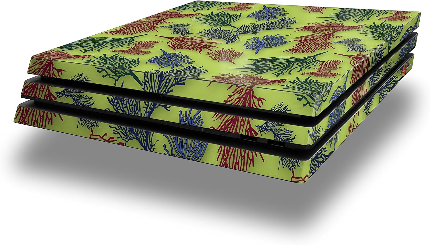Vinyl Decal Skin Wrap Compatible with Sony PlayStation 4 Pro Console Floating Coral Sage Green