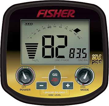 Fisher Labs Gold Bug Pro Metal Detector, Black (GOLDBUG-PRO) - Finds Small Gold Nuggets, Variable Breakpoint Tone Discrimination, Real-Time Ground Balancing, Lightweight, 19kHz Frequency | 19kHz Frequency, Black (GOLDBUG-), Finds Small Nuggets, Variable Breakpoint Tone Discrimination, Real-Time Ground Balancing