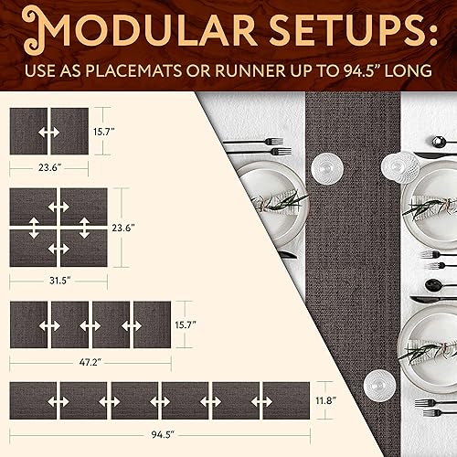 Miniatura 2 de Trivetrunner - Salvamanteles modulares decorativos con 6 manteles individuales y superficie resistente al calor para platos calientes, ollas y