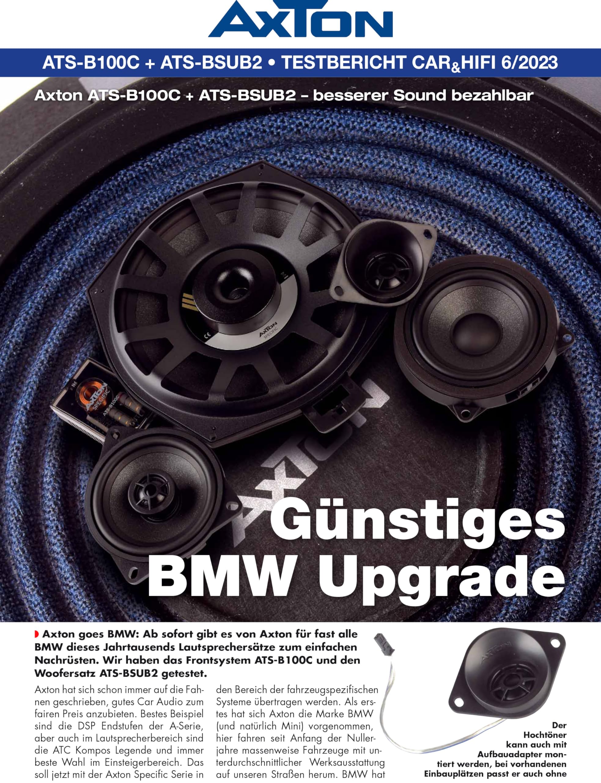 Axton ATS-BSUB2 | Specific 20cm Untersitzbass für BMW