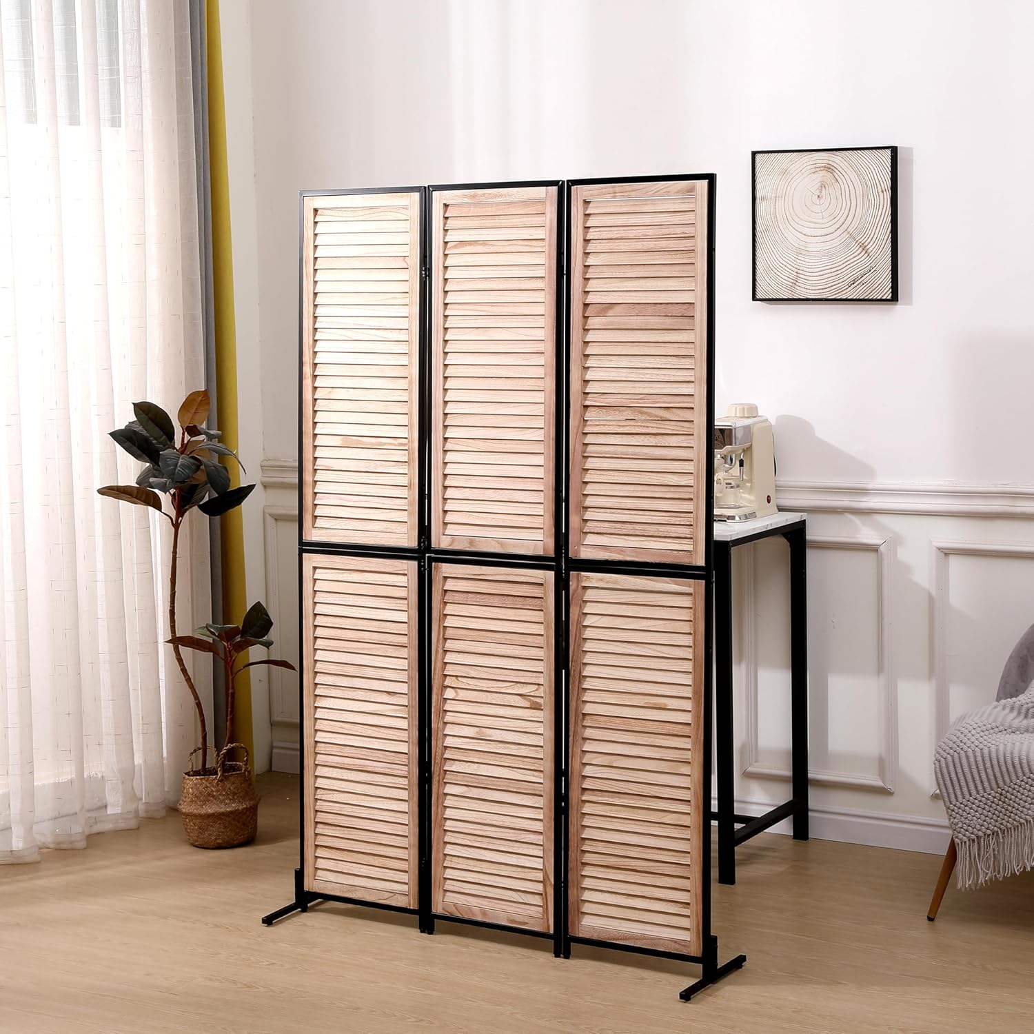 Amazon.com: HomJoones 3 Panel Room Dividers and Folding Privacy Screen ...