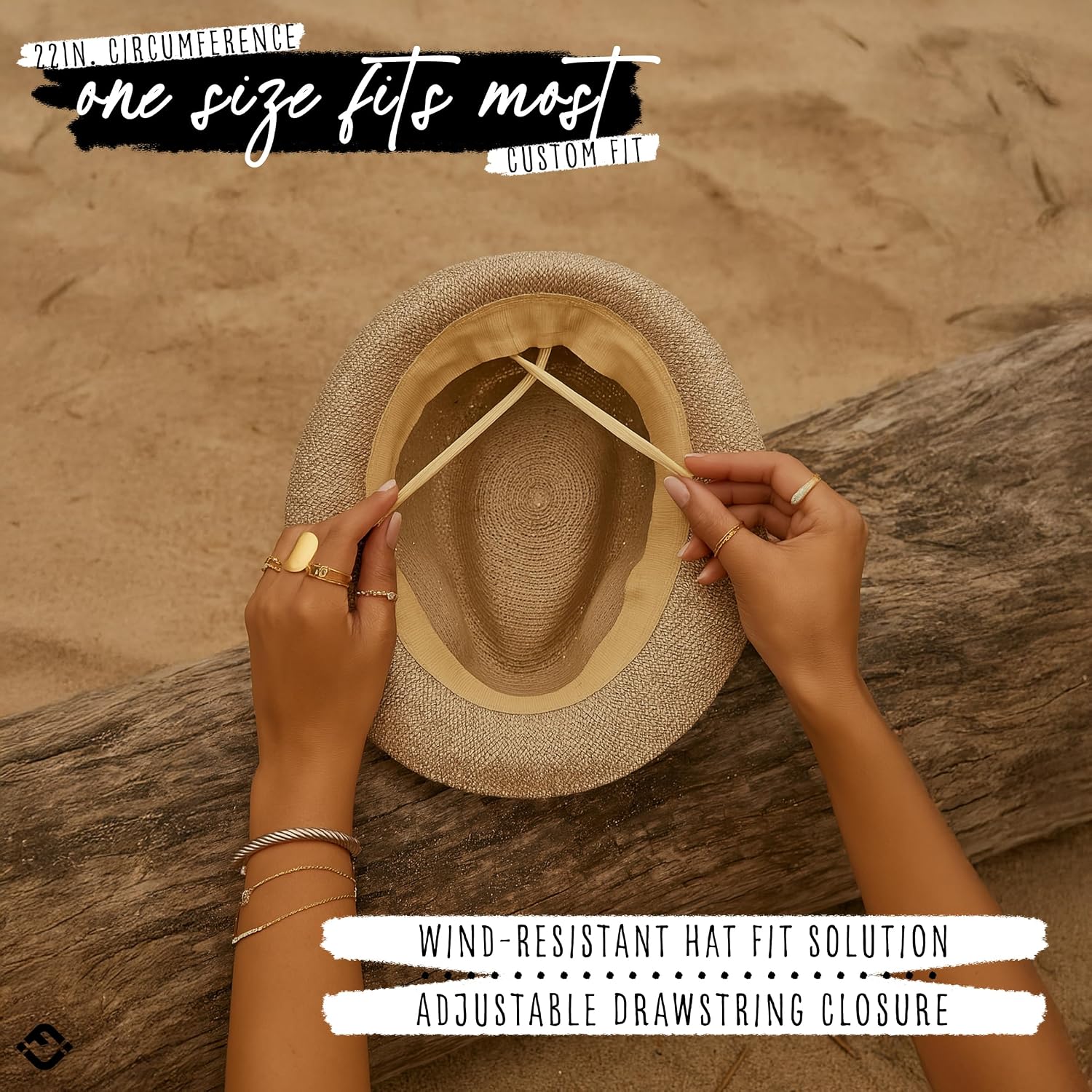 Funky Junque Straw Fedora Hats for Women - UPF 50+ Sun Hat, Short Brim Packable Beach Hat with Woven Pattern