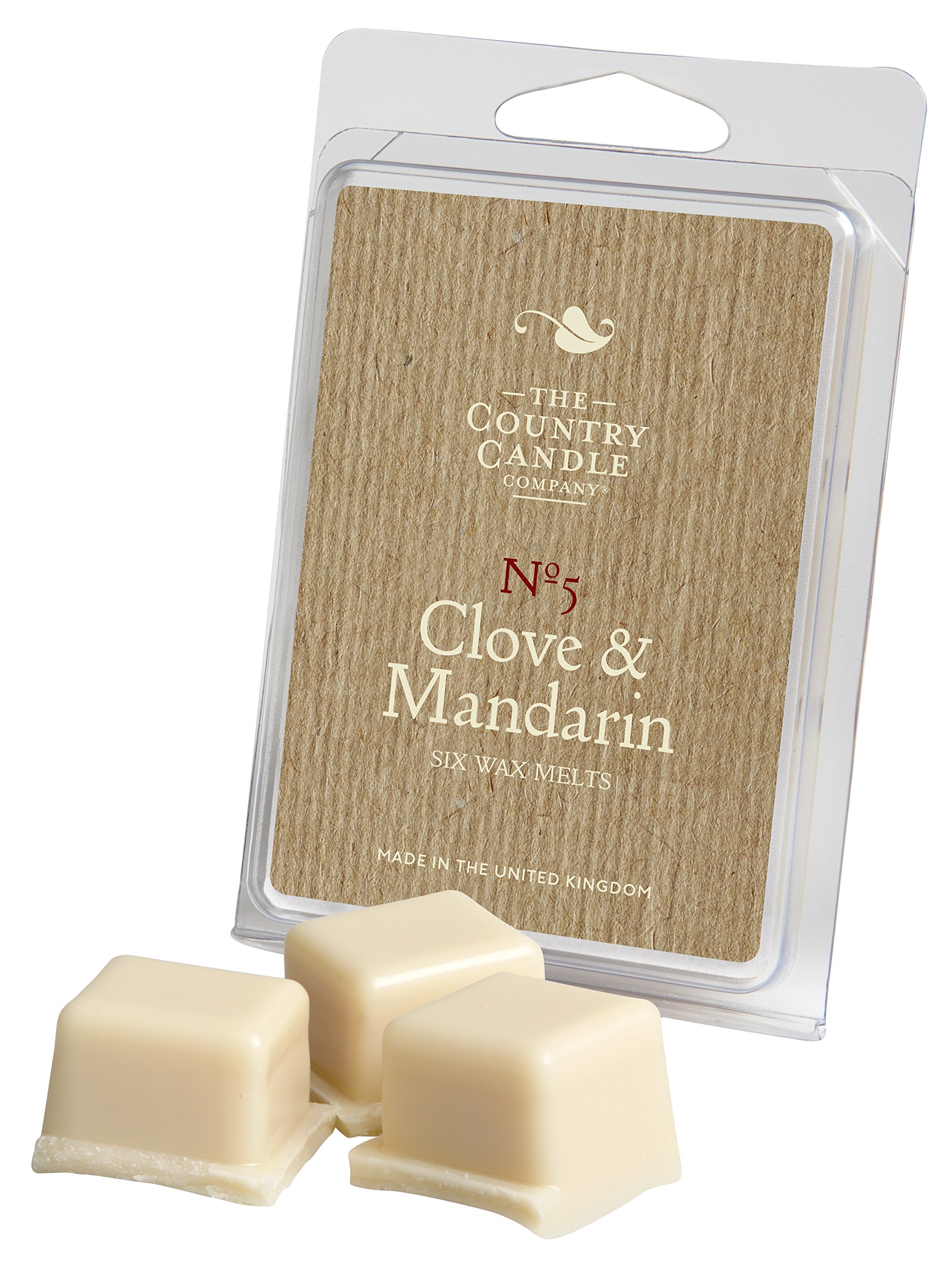 The Country Candle Company Simply Natural Collection "Clove and Mandarin Soy" Wax Melt, Brown