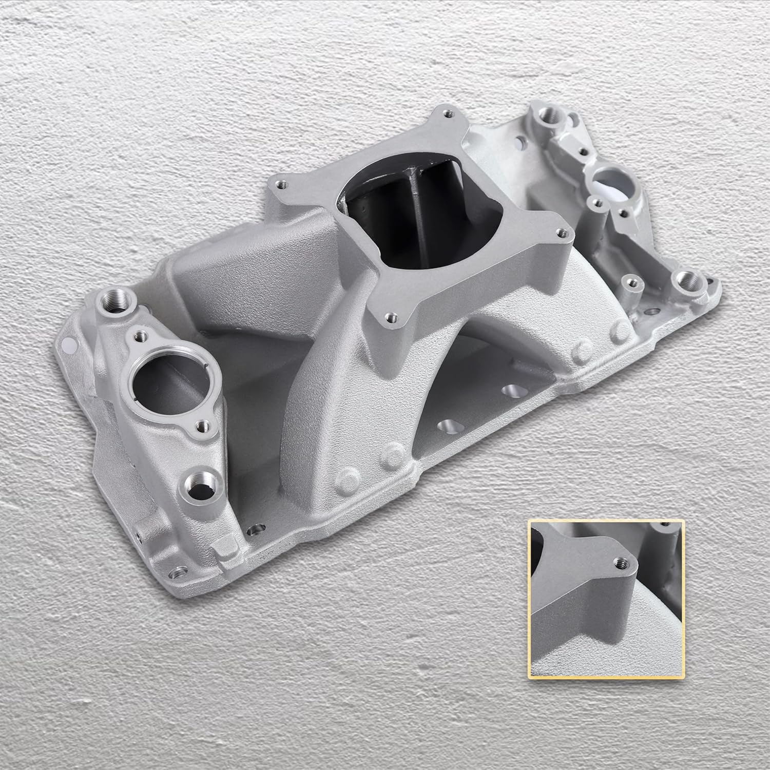 2925 52031 Aluminum Single Plane SBC Super Victor Intake Manifold Compatible with Chevy Small Block 305 350 400 1955-1995 3,000-8,500 RPM