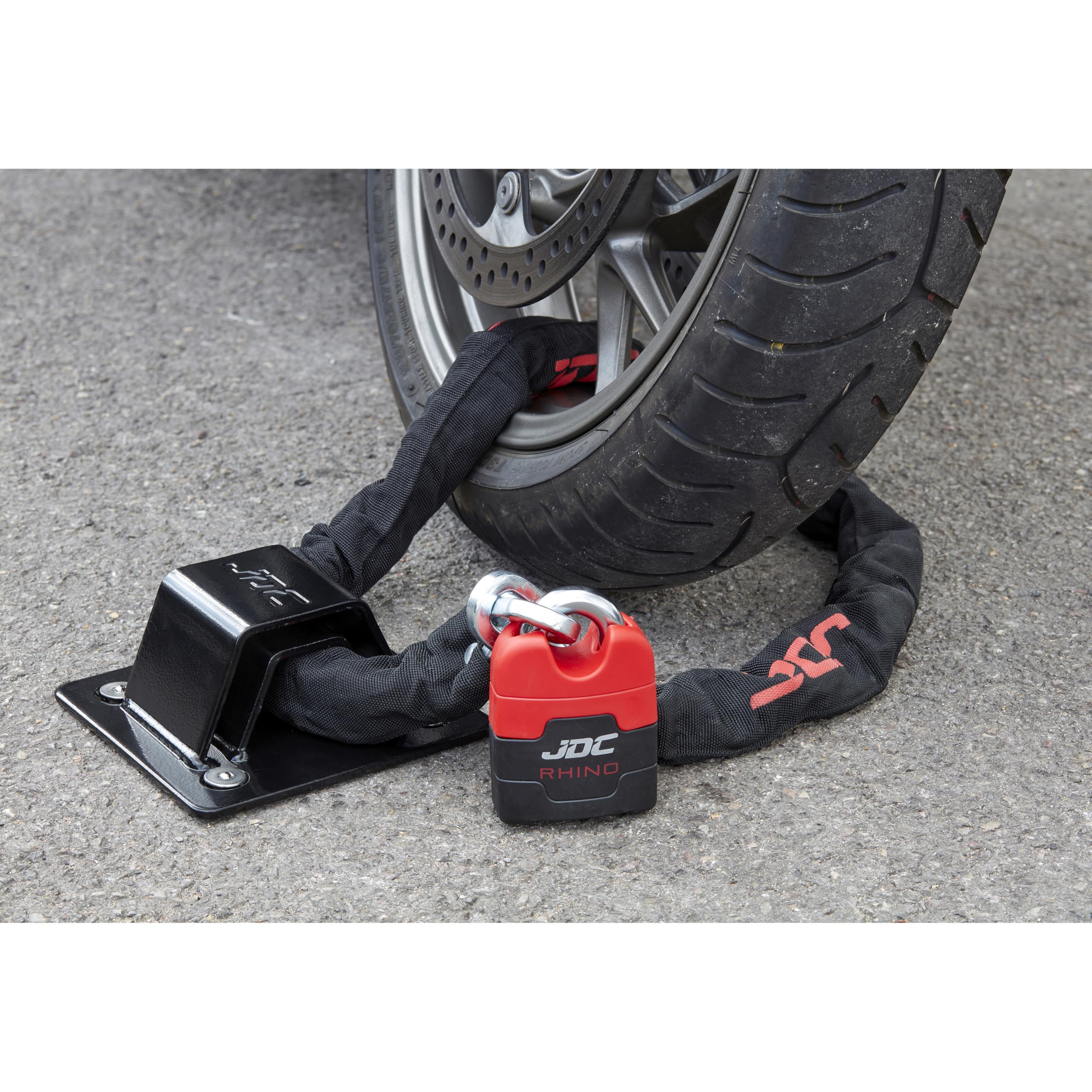 JDC Dispositivo Di Ancoraggio Moto In Acciaio Temprato - Sphere Pro - Nero