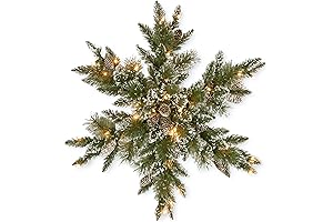 National Tree Company Pre-Lit Artificial Christmas Star Wreath