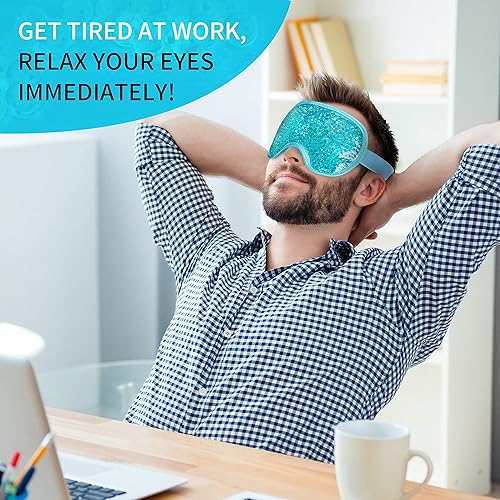 Miniatura 5 de Máscara refrescante para ojos con cuentas de gel, compresa fría reutilizable, compresa fría, almohadillas refrescantes para después de la cirugía de