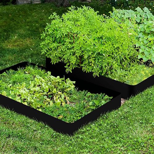 Miniatura 6 de Therwen 10 piezas de bordes de acero para paisaje con 10 clips, borde de acero de 40 x 6 pulgadas, borde de paisaje, bordes de metal para