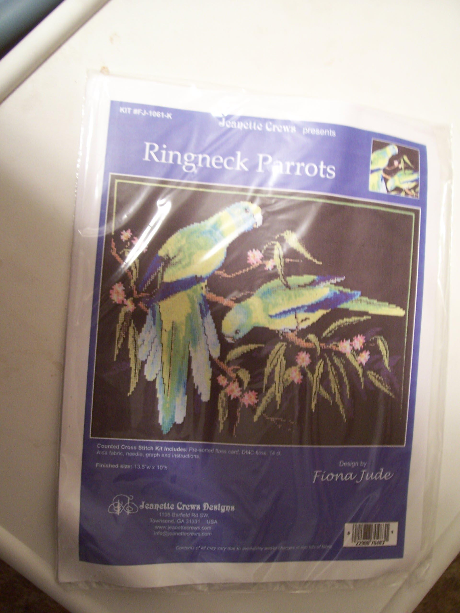 Ringneck Parrots Counted Cross Stitch Kit