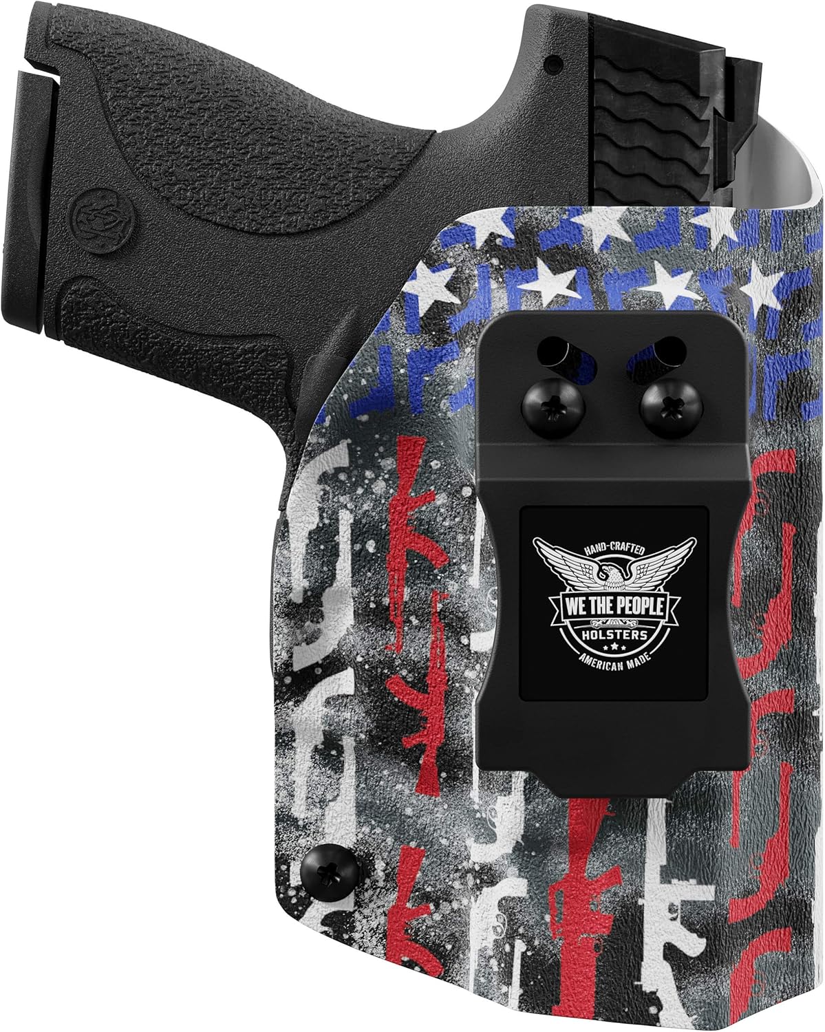 We The People Holsters - Gun Flag - Inside Waistband Concealed Carry - IWB Kydex Holster - Adjustable Ride/Cant/Retention