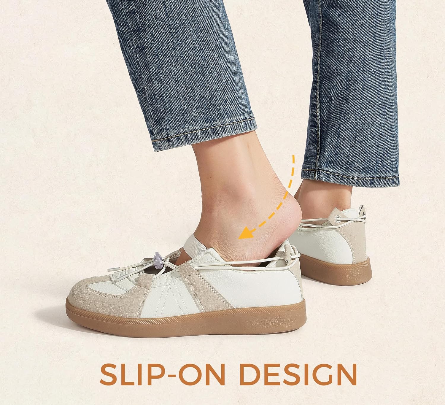 LUCKY STEP Women's Ballet Fashion Sneakers Casual Comfortable Retro Flats Lightweight Breathable Skate Shoes - Image 7