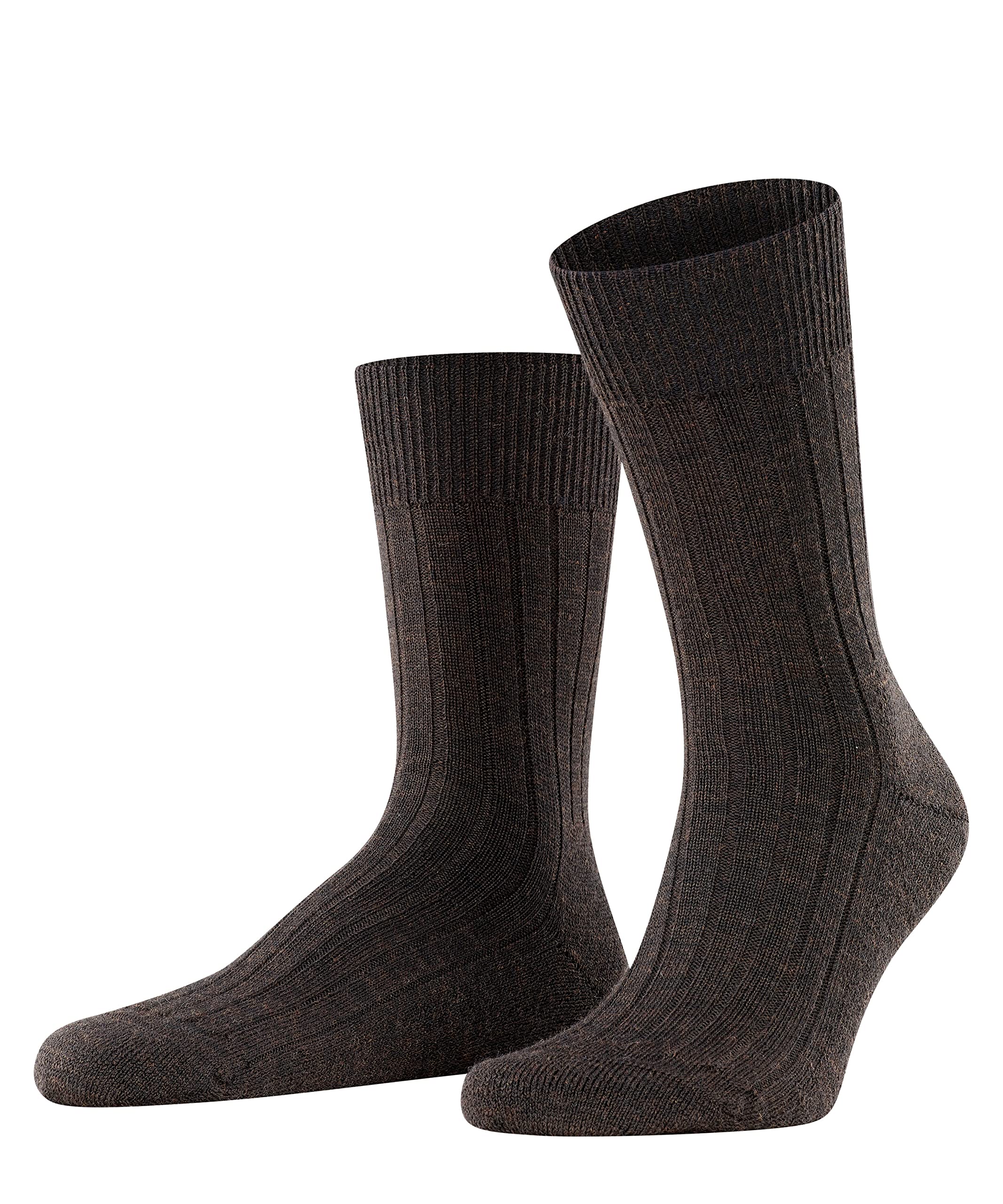 FALKE Men's Teppich Im Schuh M So Wool Plain 1 Pair Socks, Brown Dark 5450, 8.5-9.5
