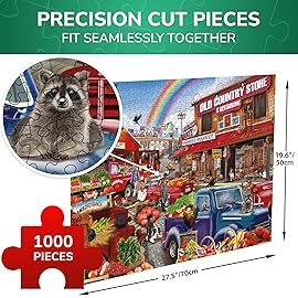 QUOKKA 1000 Pieces Puzzle for Adults and Up - Jigsaw Puzzles for Men and Women - Bazaar Activity for Kids Ages 8-12 and Up - Colourful Game Toy for Family