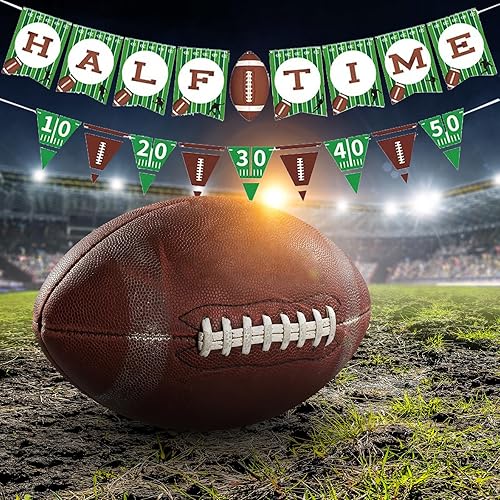 Miniatura 7 de SUR-CIEL Banderines de fútbol banderín, suministros de fiesta de fútbol, banderines de papel de fútbol, banderas de papel triángulo de fútbol