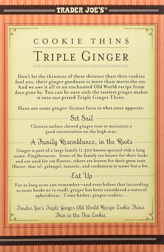 Trader Joe's Cookie Thins Triple Ginger Pack de 2 miniatura 4