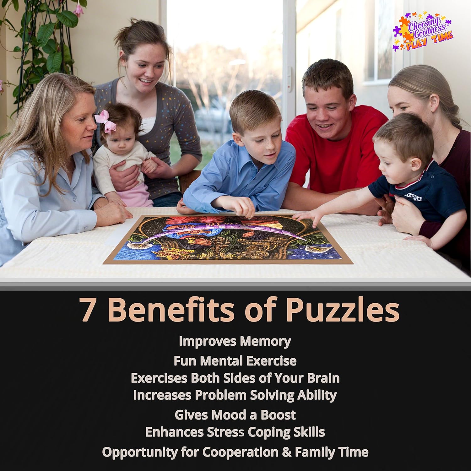 Mexican Puzzle Mother Daughter Moon Rompecabezas para Adultos Madre Hija Luna Puzzle for Adults 1000 Pieces Family Fun