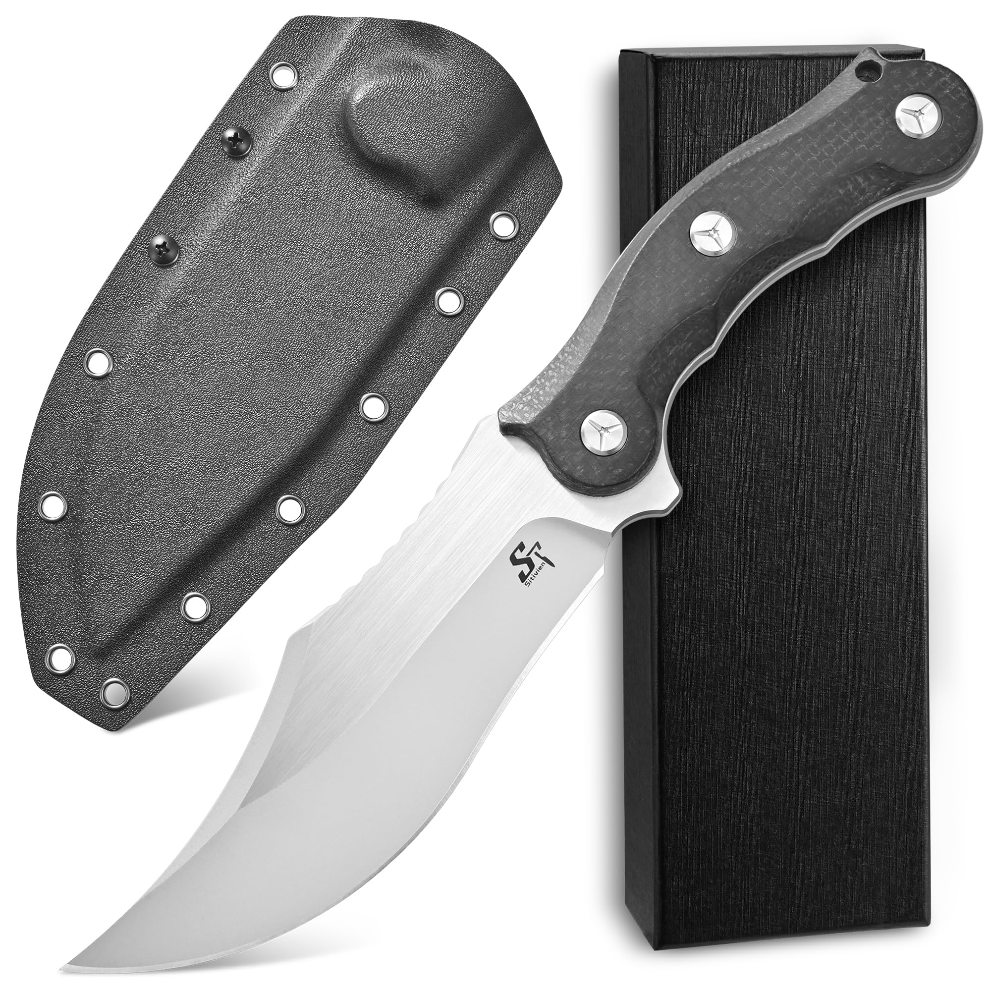 Amazon.com : Sitivien ST39 Fixed Blade Knife 7mm DC53 Steel Blade