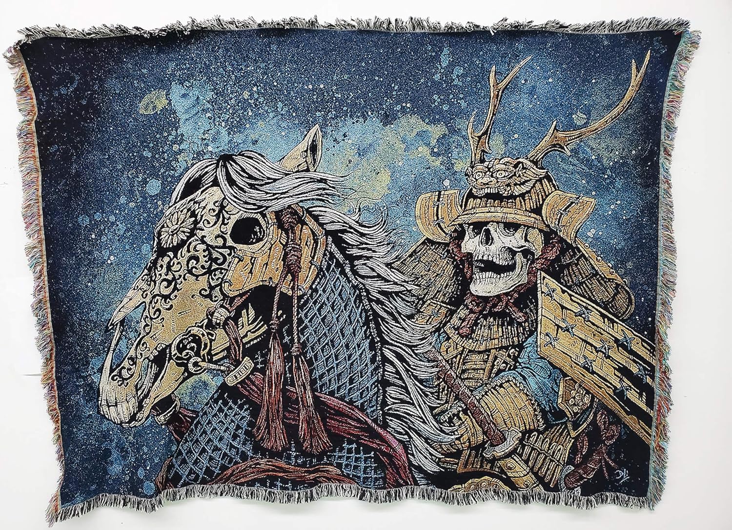 Pure Country Weavers The Way of The Warrior Skeleton Blanket by David Lozeau - Gift Fantasy Tapestry Throw Woven from Cotton - Made in The USA (72x54) - Image 4