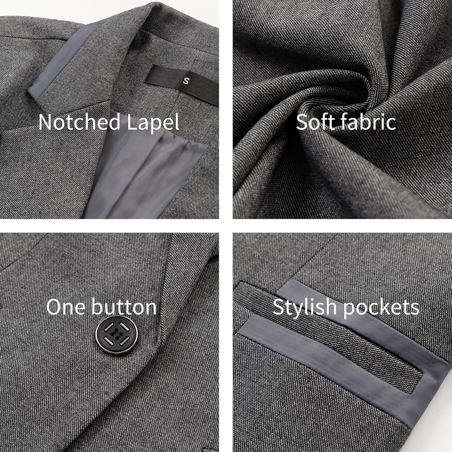 Women's 2 Piece Suit One Button Dressy Blazer Pants Suit Set Business Casual Outfits - Image 4