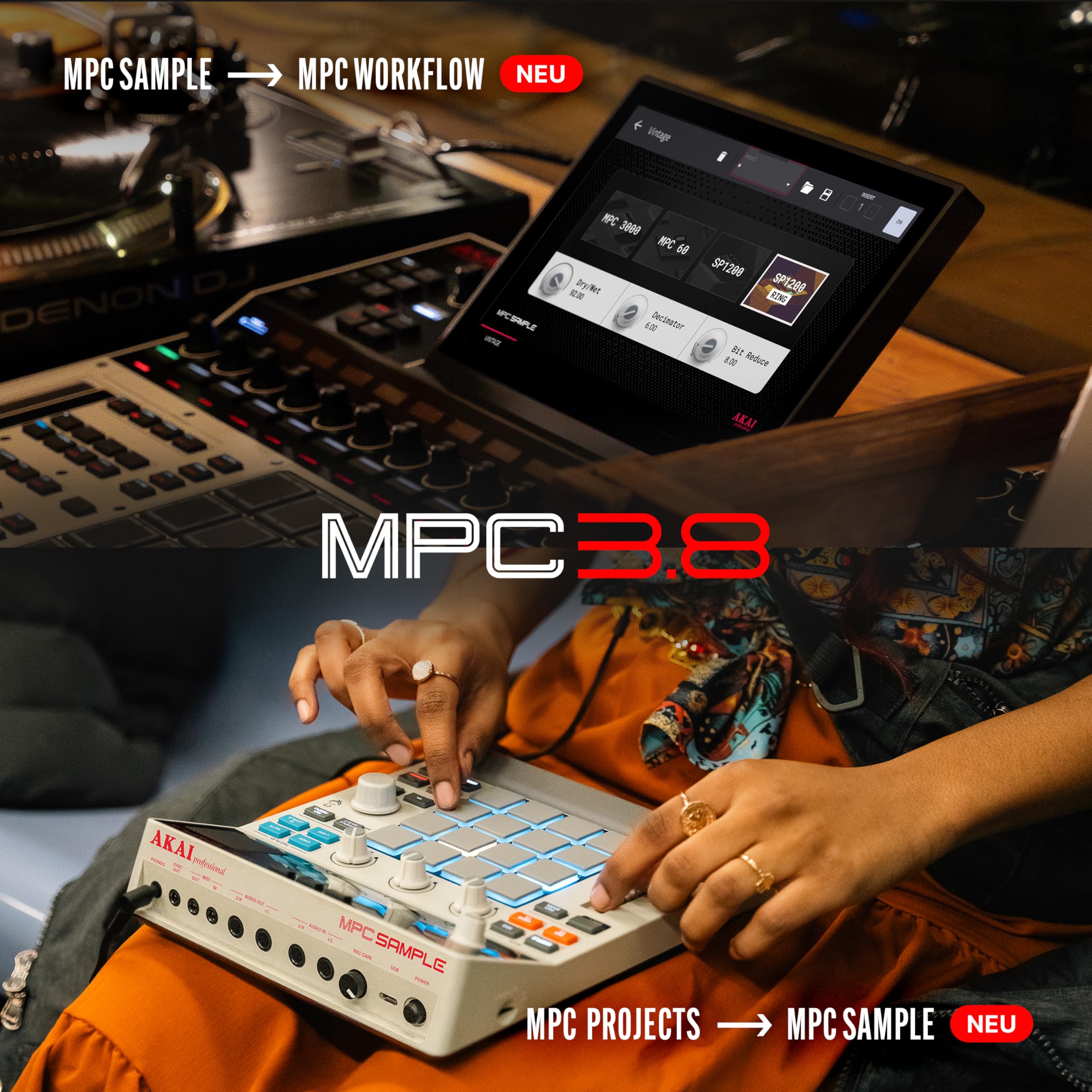 Akai Professional MPC XL Standalone Music Production Center für Sampling und Sequencing mit 10,1-Zoll Touchscreen, 3D MPCe Pads, 8‑Core CPU, 16 GB RAM und 256 GB SSD